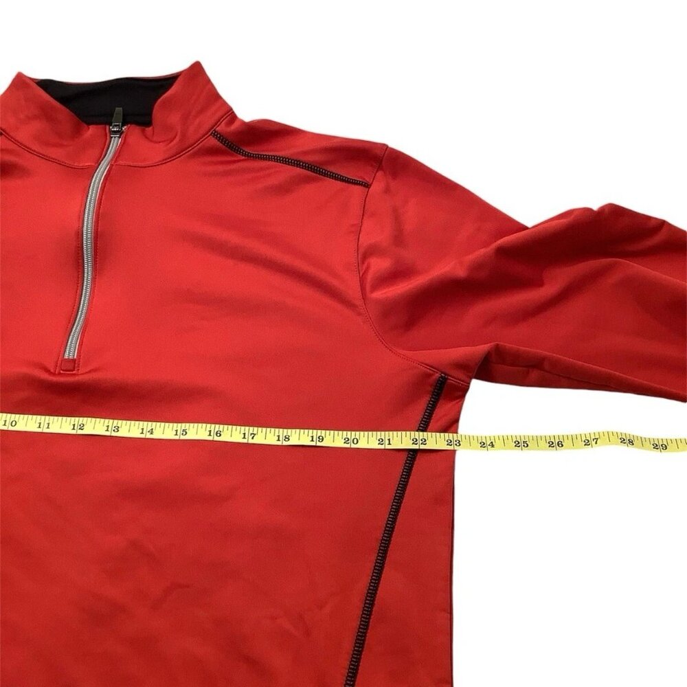 Walter Hagen Mens Red 1/4 Zip Long Sleeve Golf Sweatshirt Pullover Size M - Picture 4 of 8